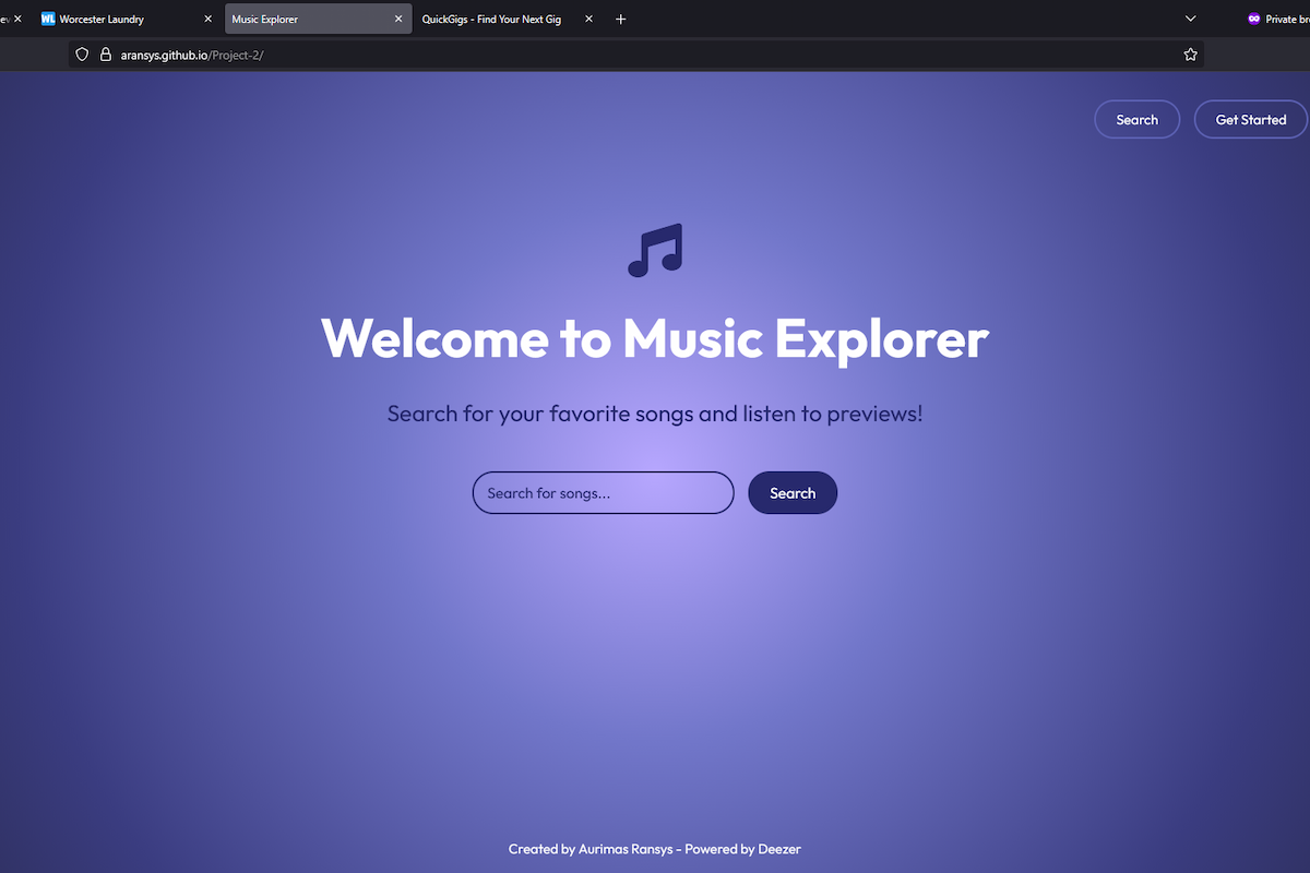 music-explorer.app screenshot